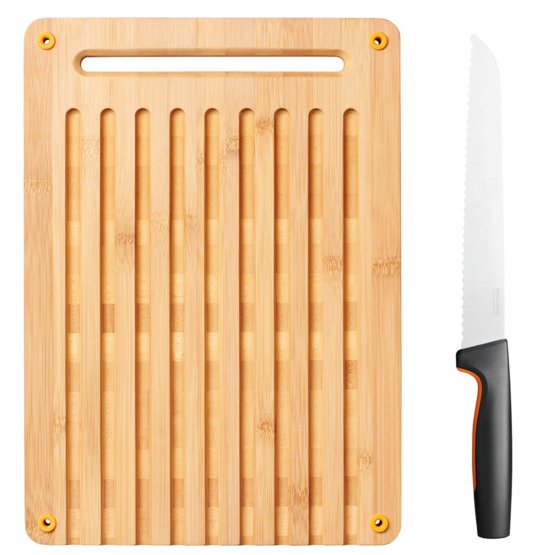 Set tagliere per pane in bambù e coltello per pane Functional Form